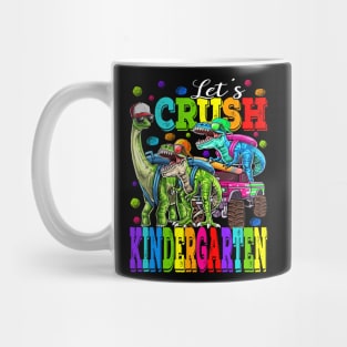 Let's Crush Kindergarten Monster Truck Dinosaur Back To School Mug